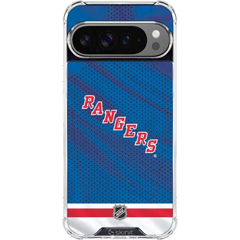 NHL New York Rangers Home Jersey Google Pixel 10 Pro XL Clear Case